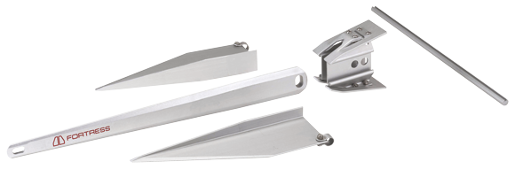 Fortress Zerlegbarer Anker 4,5 Kg – Aus Eloxiertem Magnesiumaluminium, Variabler Spindelwinkel