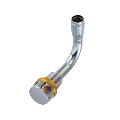 Ontluchtingsnippel messing verchroomd &Oslash;16mm, haaks - 001188s - 9001188/S
