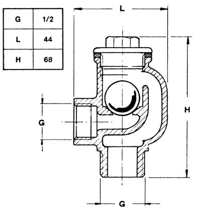 Messing-verchroomde beluchtingsset met EPDM-rubber afsluitkogel, slangaansluiting &Oslash;20mm - 001250 13 01 72dpi - 9001250/20
