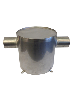 RVS waterlock, verticaal, slangaansluiting &Oslash;90mm, H=300mm, &Oslash;300mm - 003900 72dpi 1 - 9003900