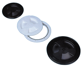 Kunststof Inspectieluik, &Oslash;170x130mm, wit - 004478 w 72dpi - 9004478/W