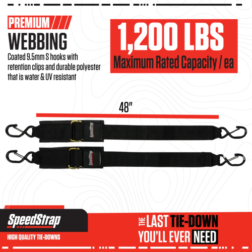 Speedstrap Tie-down band, 120cm, met s-haken, 2 st. - 00631003 4 - 900631003