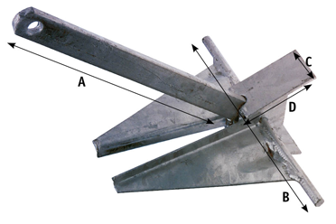Verzinkt-Stalen plaatanker type 'Danforth', 12kg - 010120 l 72dpi - 9010120