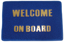 Voetmat 'Welcome on Board', afm. 600x320mm, PVC - 015305 72dpi - 9015305