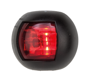 Positielantaarn rood, Bakboord, LED 12-24V, zwart polycarbonaat huis - 015510 72dp - 9015510