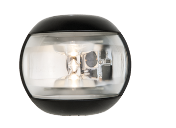 Positielantaarn wit toplicht 225&deg;, LED 12-24V, zwart polycarbonaat huis - 015512 72dp - 9015512
