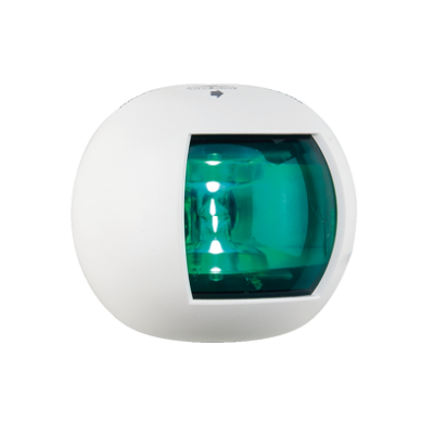 Positielantaarn groen, stuurboord, LED 12-24V, wit polycarbonaat huis - 015521 72dp - 9015521