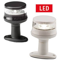 Toplantaarn 360&deg; wit, LED 12-24V, zwart polycarbonaat huis - 015530 samen 3 - 9015530