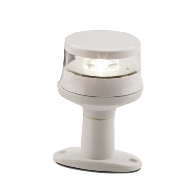 Toplantaarn 360&deg;, wit, LED 12-24V, wit polycarbonaat huis - 015535 72dp - 9015535