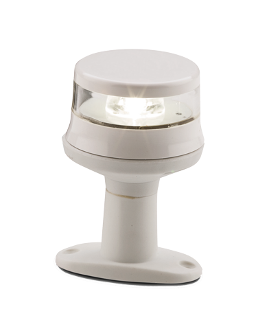 Toplantaarn 360&deg;, wit, LED 12-24V, wit polycarbonaat huis - 015535 72dp - 9015535