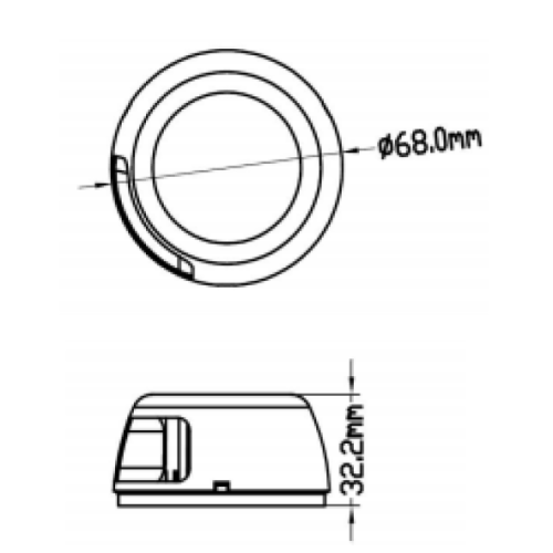 Positielantaarn LED gepolijst RVS 304 huis; 12-24V; rood/groen, 2x112.5&deg; - 015540 1 2 - 9015542