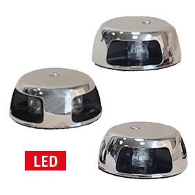 Positielantaarn LED gepolijst RVS 304 huis; 12-24V; rood/groen, 2x112.5&deg; - 015540 totaal - 9015542