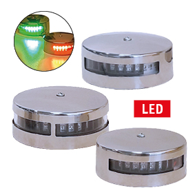 Positielantaarn LED, gepolijst RVS 304 huis; 10-30V; rood, 112.5&deg; - 015555 totaal 1 - 9015555