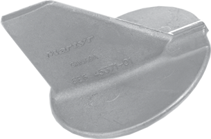 Aluminium anode Yamaha outboard, skeg (OEM 6E5-45371-01) - 017105 72dpi - 9017105A