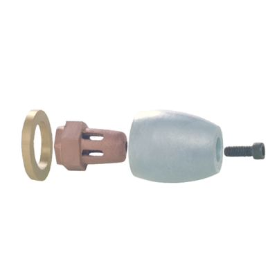 Magnesium anode Mercruiser/Sterndrive/Mercury outboard, Bravo 2 (>2003), prop nut assembly - 017286m 72dpi - 9017286M