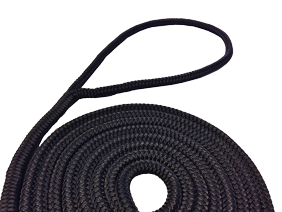 16-Voudig gevlochten fenderlijnen met handgemaakte oogsplits, 12mm zwart, L=3m - 020812 - 9020812