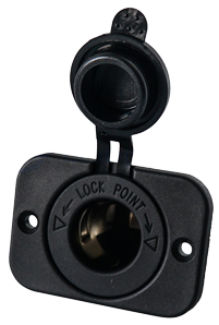 Waterdicht inbouw stopcontact 12V, incl. deksel - 025318 72dpi - 9025318