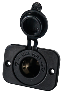 Waterdicht inbouw stopcontact 12V, incl. deksel - 025318 72dpi - 9025318