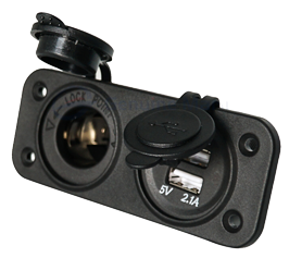 Waterdichte DC inbouw stopcontact, 1x 12V ingang & 2x USB (dubbel) - 025327 1 72dpi - 9025327