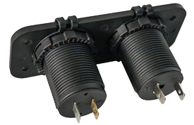 Waterdichte DC inbouw stopcontact, 1x 12V ingang & 2x USB (dubbel) - 025327 4 72dpi - 9025327