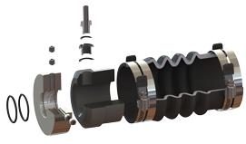 PSS Axiaal-afdichting, voor schroefas &Oslash;50mm, koker 2-1/2" (&Oslash;63,5mm), L=8-1/8" (&Oslash;206mm) - 036250212 2 72dpi - 9036250212