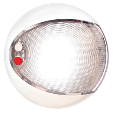 Hella Euroled TOUCH, 2-kleuren LED, wit / rood, 9-33V, wit huis, met dimmer, &Oslash;129,5mm - 041340 01 72dpi - 9041340