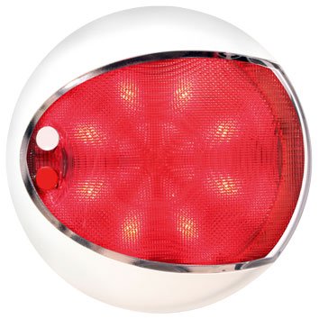 Hella Euroled TOUCH, 2-kleuren LED, wit / rood, 9-33V, wit huis, met dimmer, &Oslash;129,5mm - 041340 72dpi - 9041340