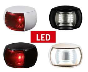 Hella NAVILED Bakboordlantaarn, 9-33V, 112,5&deg;, BSH-2NM, zwart huis met rode lens - 041352 - 9041352