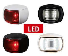 Hella NAVILED Bakboordlantaarn, 9-33V, 112,5&deg;, BSH-2NM, wit huis met rode lens - 041352 - 9041353