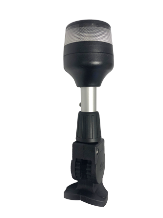 Hella NAVILED toplicht, wit-rondschijnend, 9-33V, 360&deg;, 2NM, zwart (klapbaar) op aluminium stang - 041359a 72dpi - 9041359
