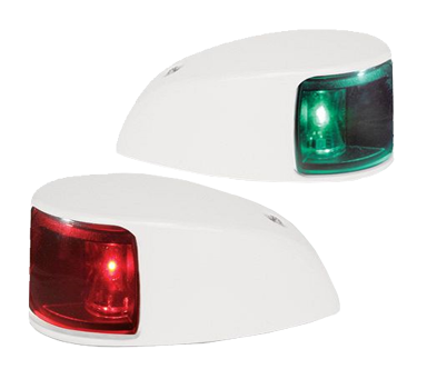 Hella set stuurboord/bakboordlantaarns, 2NM, naviled IP67, wit huis - 041378 - 9041378