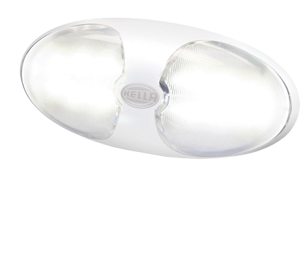 Hella DuraLED 12 LED, met schakelaar, wit huis, IP67 - 041395 - 9041395