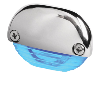 Hella Easy fit loopverlichting, blauw met RVS kap - 041423 - 9041423