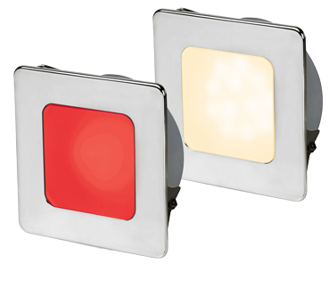 Hella Euroled 95, GEN 2, RVS ring, warm wit/rood, 78mm, vierkant - 041512 - 9041512