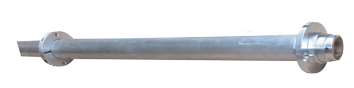 Aluminium schroefaskoker &Oslash;60x44mm, L=1500mm schroefas &Oslash;35mm incl. kokerklem - 042825 72dpi 1 1 - 9042835