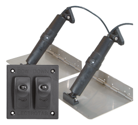 Elektrische trim tab set, 9"x18", 12V (boot 22'-30'/7-9m) - 0470909 0479015 - 90470918
