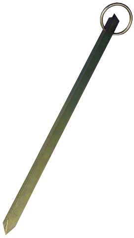 Verzinkt-stalen meerpen met ring, T-vorm, L=500mm - 048501 72dpi - 9048501