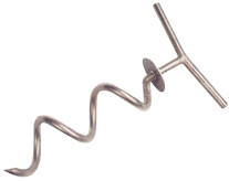 RVS Spiraalvormige meerpen, L=340mm, &Oslash;75mm (materiaal &Oslash;12mm) - 048503 72dpi - 9048503