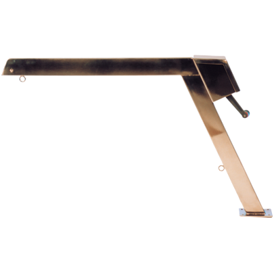 RVS Davit met touw, blok en winch, vaste uitvoering, 120kg, (prijs per stuk) - 048900 72dpi - 9048900
