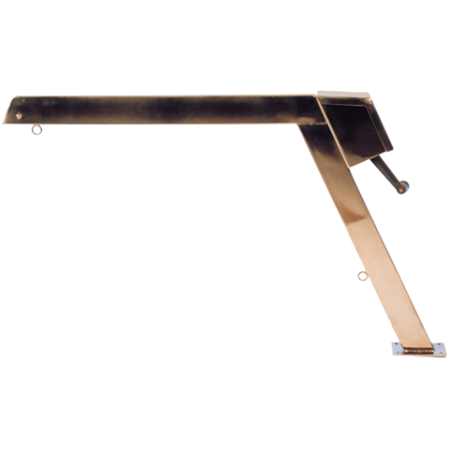 RVS Davit met touw, blok en winch, vaste uitvoering, 200kg, (prijs per stuk) - 048902 72dpi - 9048902