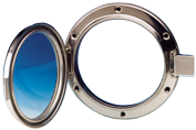 RVS patrijspoort, &Oslash;215mm, openklapbaar model met gehard glas, gatmaat &Oslash;166mm - 048994 72dpi - 9048994