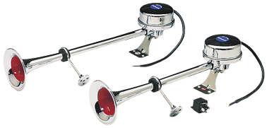 RVS elektromagnetische scheepshoornset, 2-tonig, 470mm, 12V (115dB(A)-320/370Hz - 05022 72dpi - 905022