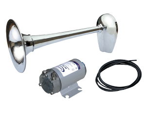 Verchroomde messing scheepshoorn met compressor, 1-tonig, 24V (123dB(A)-630Hz) met keur - 05045 72dpi 2 - 905046
