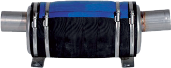 RVS waterlock/uitlaatdemper, slangaansluiting &Oslash;45mm, IN=0&deg;, UIT=45&deg;, 4l - 05241545 72dpi - 905241545