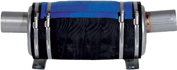 RVS waterlock/uitlaatdemper, slangaansluiting &Oslash;100mm, IN=0&deg;, UIT=0&deg;, 17l - 05262975 72dpi - 905262975