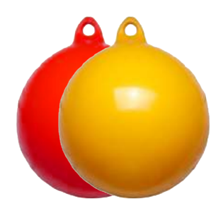 Ankerboei, &Oslash;350mm, L=400mm, geel (maat 1), met 1 oog - 05908 maat1 - 9059080