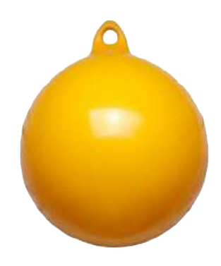 Ankerboei, &Oslash;350mm, L=400mm, geel (maat 1), met 1 oog - 059080 - 9059080