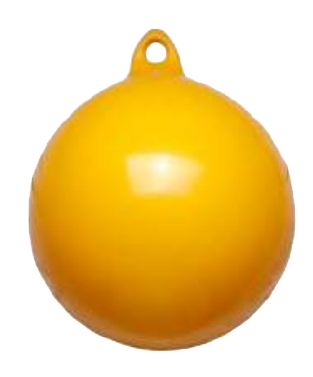 Ankerboei, &Oslash;350mm, L=400mm, geel (maat 1), met 1 oog - 059080 - 9059080
