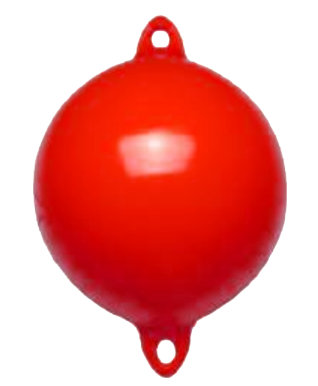 Ankerboei, &Oslash;350mm, L=460mm, oranje (maat 2), met 2 oog - 059086 - 9059086