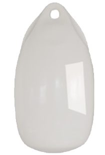 Fender druppelmodel 'Dumpy', &Oslash;180mm, L=360mm, wit (maat 2) (opblaasbaar met kogelventiel) - 059090 1 - 9059091